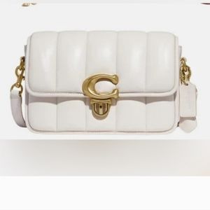 Coach Studio Shoulder Bag with Quilting in Chalk EUC